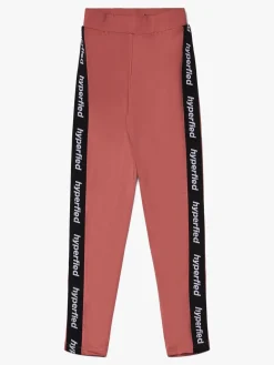 Hyperfied Tape Logo Tights, Withered Rose