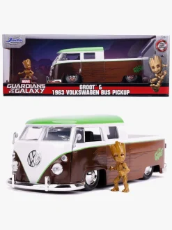 Jada Toys Marvel Bil med Figur Groot & Volkswagen Kombi Pickup 1:24