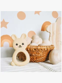 Jellystone Designs  Kanin Bidering Silikone, Lysegrå