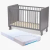JLY ALMA Heaven Tremmeseng med Babymatex Madras Carpathia 60x120, Grå