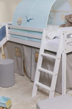 JLY ELSA Juniorseng m. Rutsjebane & Sengegardin 90x190, Hvid