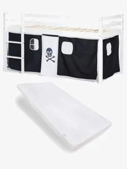 JLY PIRAT Dream Juniorseng m. Sengegardin & Madras 90x190, Hvid