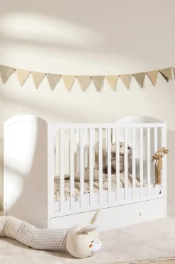 JLY Tremmeseng m. Sengeskuffer, 124x60x90, Hvid