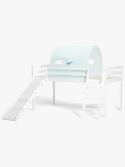 JLY TYRA Juniorseng med Rutsjebane & Madras 90x190, Hvid