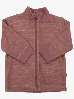 Joha Trøje Zip Merinomix, Dark Rose