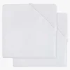 Jollein Formsyet Lagen 2-pak Bomuldsjersey 40 x 80 cm, Hvid
