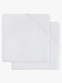 Jollein Formsyet Lagen 2-pak Bomuldsjersey 40 x 80 cm, Hvid