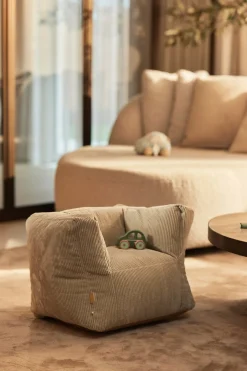 Jollein Sækkestol Kraftig Fløjl, Olive Green