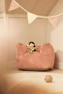 Jollein Sækkestol Kraftig Fløjl, Wild Rose