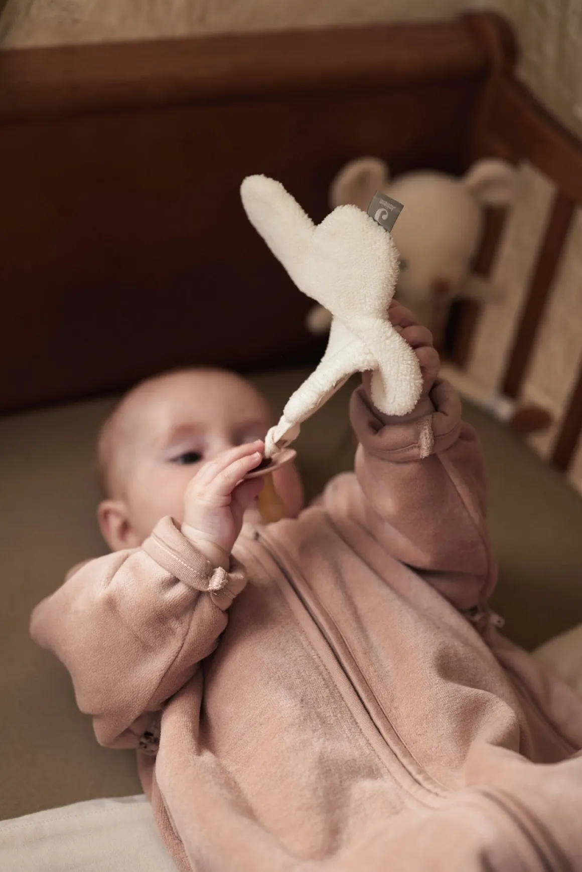 Jollein Sovepose med Aftagelig Ærmer 90 cm, Velvet Wild Rose