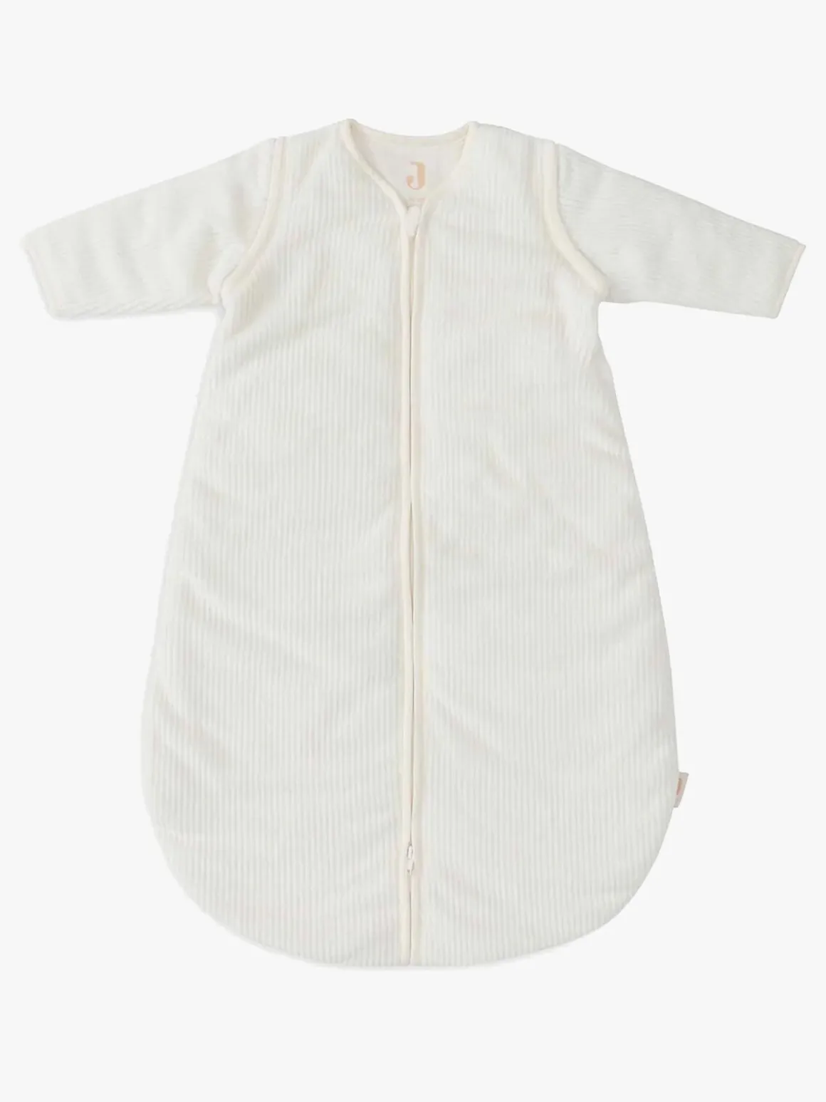 Jollein Sovepose med Aftagelig Ærmer Rundt 90 cm, Rib Ivory