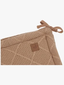 Jollein  Strikket Sengerand Ternet Mønster 180x30, Biscuit