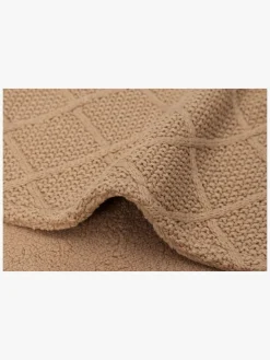 Jollein Strikket Tæppe Ternet Mønster med Bamsefleece, Biscuit