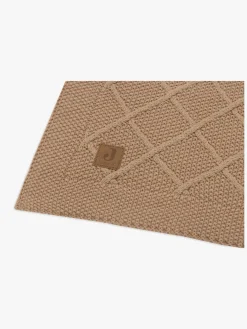 Jollein Strikket Tæppe Ternet Mønster, Biscuit