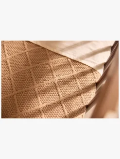 Jollein Strikket Tæppe Ternet Mønster, Biscuit