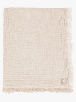 Jollein Tæppe/ Stofble i Musselin Fringe, Biscuit