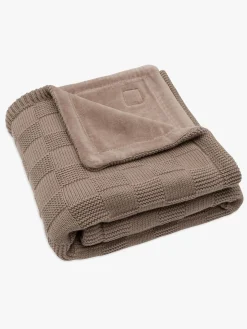 Jollein Tæppe 75x100 cm Box Knit/Velvet, Milky Coffee