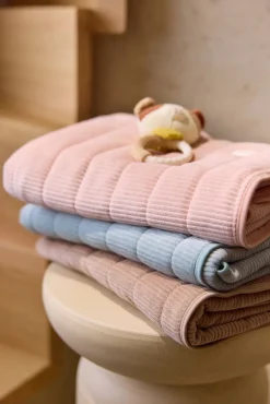 Jollein Tæppe 75x100 cm Velvet Rib, Milky Coffee