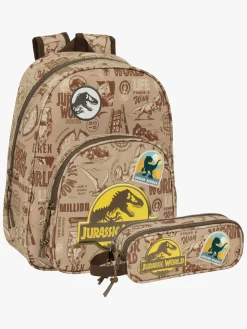 Jurassic World Rygsæk 9L & Penalhus, Sand