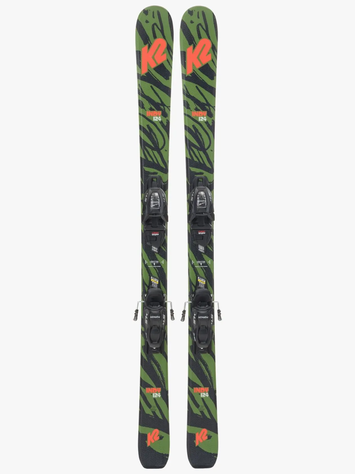 K2 Indy Fdt 4.5 Ski inkl. Bindinger, 124 cm