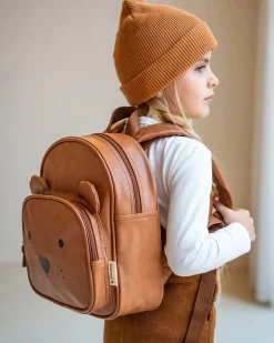 Kidzroom Vegan Leather Rygsæk Beary Excited, Brun