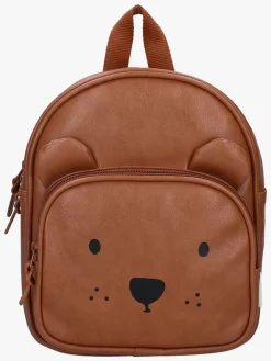 Kidzroom Vegan Leather Rygsæk Beary Excited, Brun