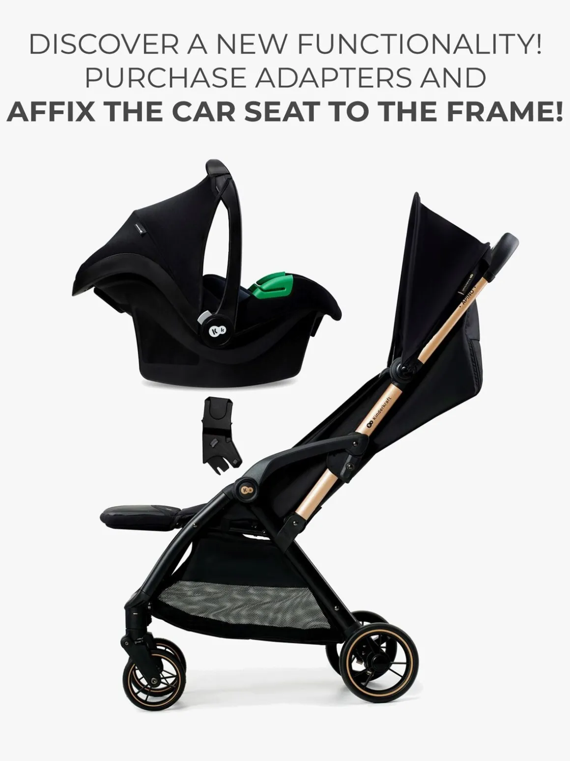 Kinderkraft APINO Klapvogn, Dune Beige