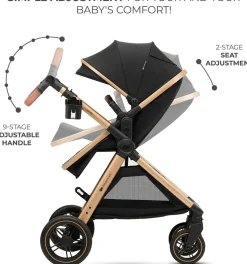 Kinderkraft ESME 2-in-1 Duovogn, Pure Black