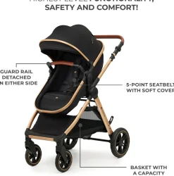 Kinderkraft ESME 2-in-1 Duovogn, Pure Black