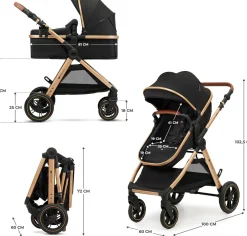 Kinderkraft ESME 2-in-1 Duovogn, Pure Black