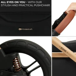 Kinderkraft ESME 2-in-1 Duovogn, Pure Black