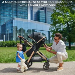 Kinderkraft ESME 2-in-1 Duovogn, Pure Black