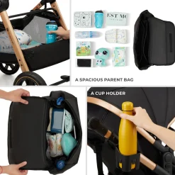 Kinderkraft ESME 2-in-1 Duovogn, Pure Black