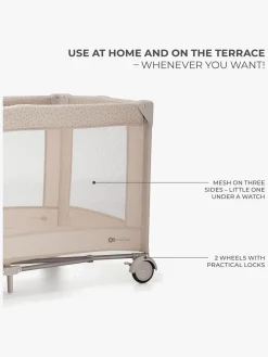 Kinderkraft JOY 2 Weekendseng med Tilbehør, Beige