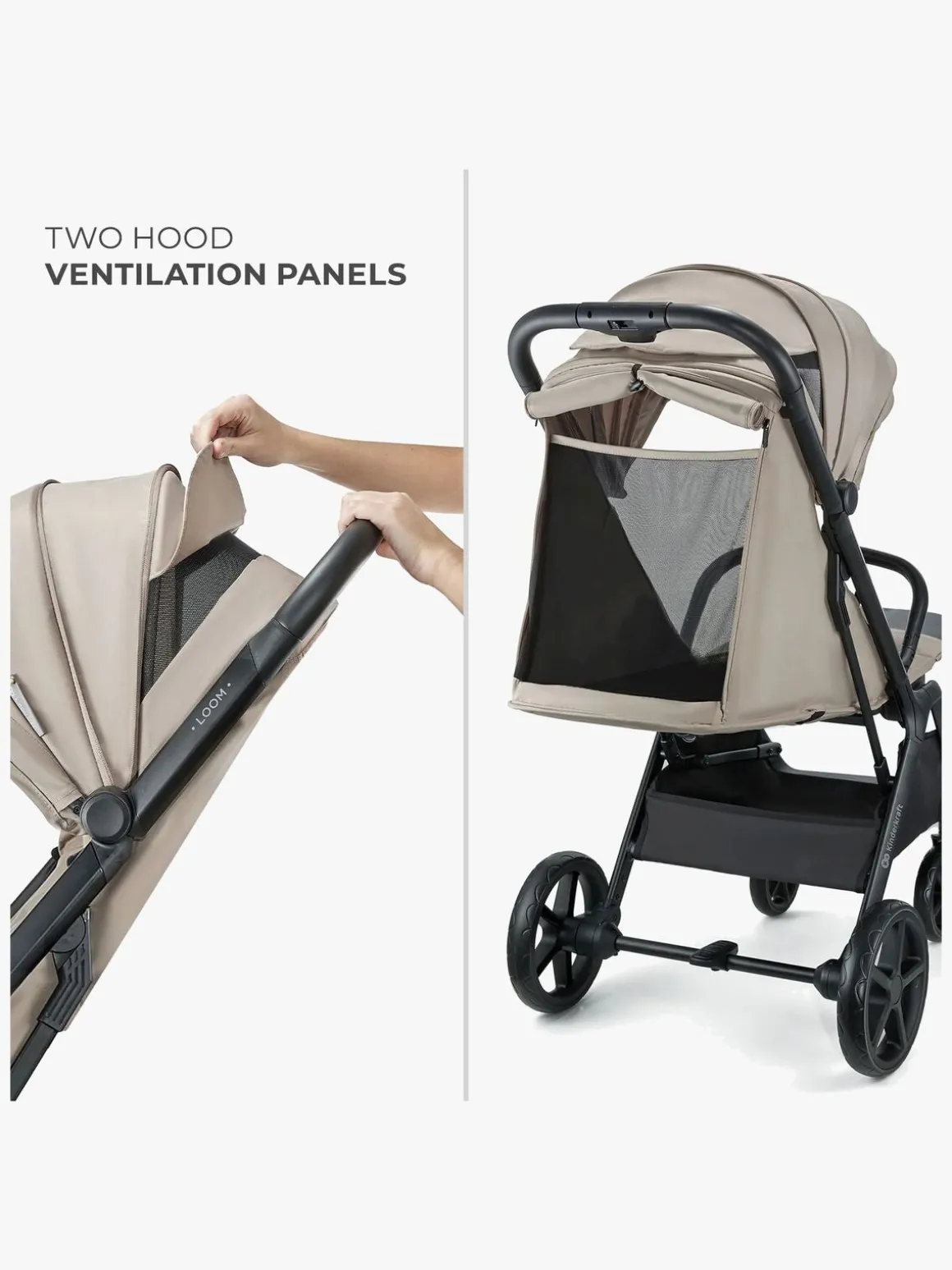 Kinderkraft Loom Klapvogn, Linen Beige