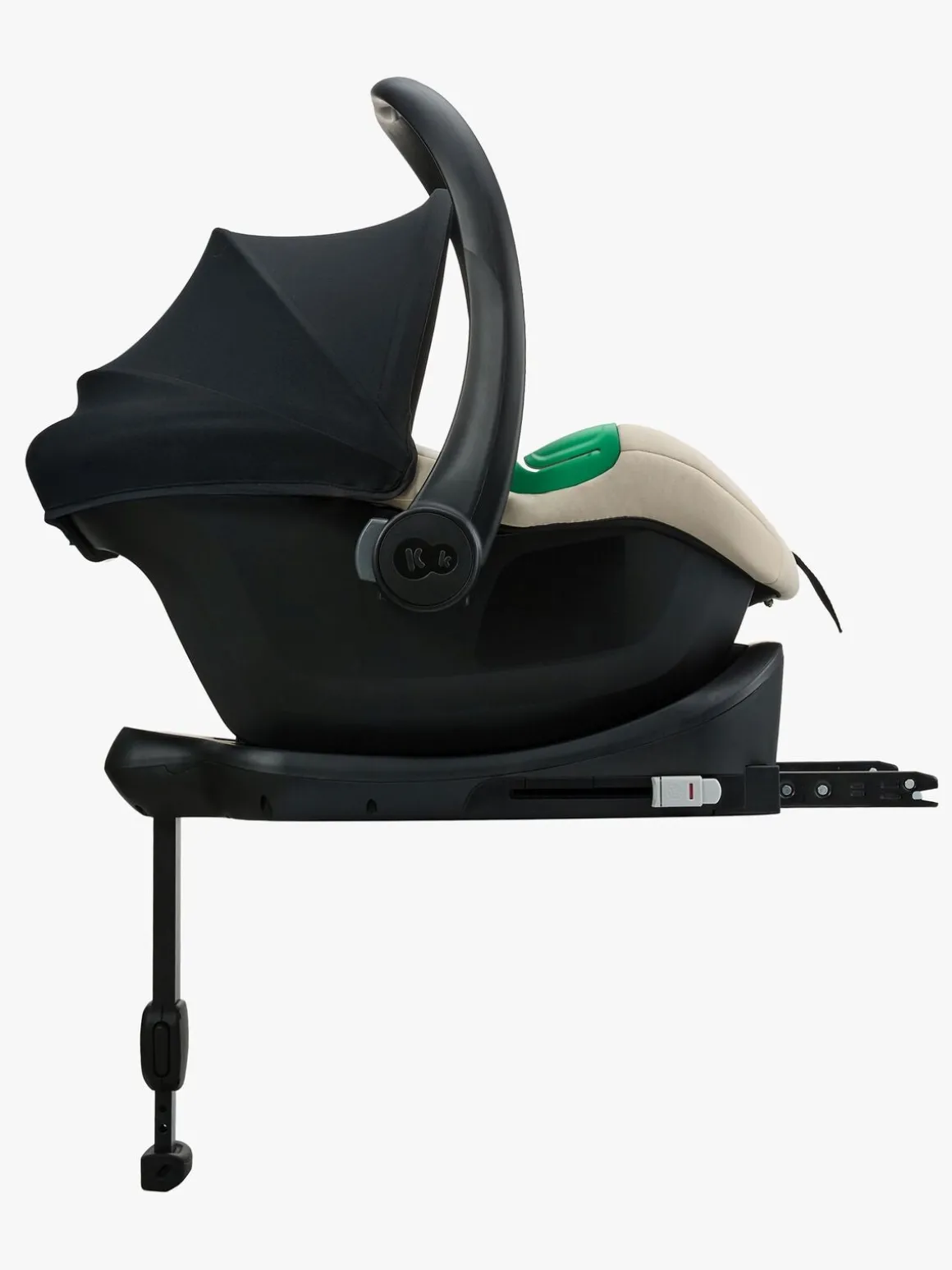 Kinderkraft MINK PRO 2 i-Size Autostol Baby inkl MINK FX 2 SET BLACK Base, Beige