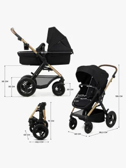 Kinderkraft MOOV 2 Air 3-in-1 Kombivogn, Pure Black