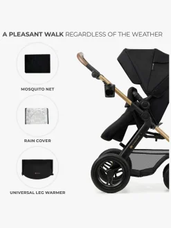 Kinderkraft MOOV 2 4-in-1 Air Duovogn, Pure Black