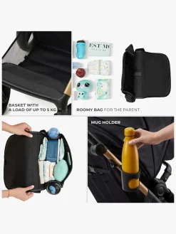 Kinderkraft MOOV 2 4-in-1 Air Duovogn, Pure Black