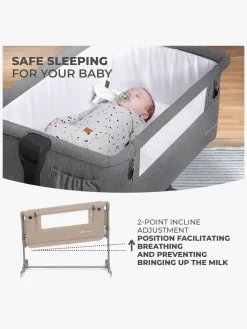 Kinderkraft NESTE GROW Bedside Crib, Beige