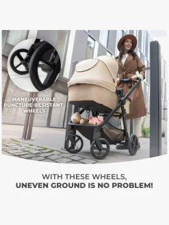 Kinderkraft NEWLY Mink Pro Kombivogn 4-i-1, Sand Beige