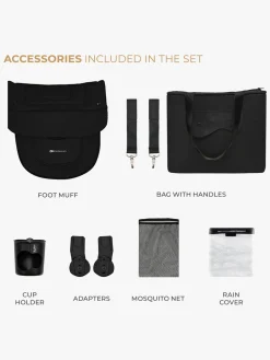 Kinderkraft YOXI 2-in-1 Duovogn, Pure Black