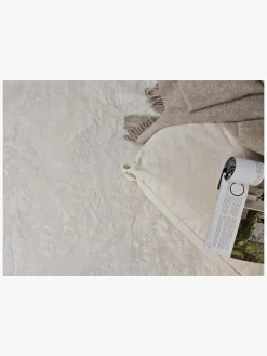 KM Carpets Cozy Rundt Gulvtæppe 160, White