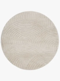 KMCarpets Doria Zen  Rundt Gulvtæppe 120, Hvid