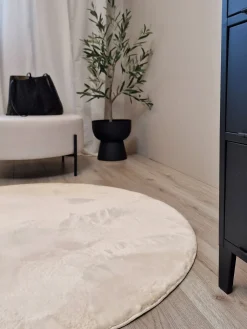 KMCarpets Dream Rund Gulvtæppe 80, Natur