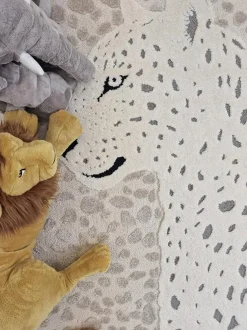 KMCarpets Gulvtæppe Leopard 120x170, Creme