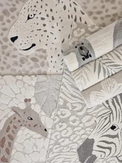 KMCarpets Gulvtæppe Leopard 80x150, Creme