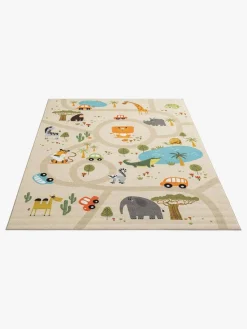 KMCarpets Play Animals Gulvtæppe 80x150, Linned