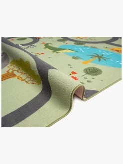 KMCarpets Play Animals Gulvtæppe 140x200, Grøn