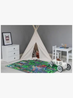 KMCarpets Vejgulvtæppe m. Gummiunderside Multi 133x170